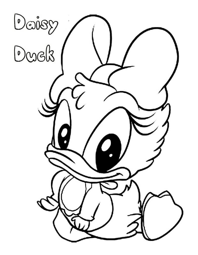 Tisknutelný Kačka Daisy omalovánka