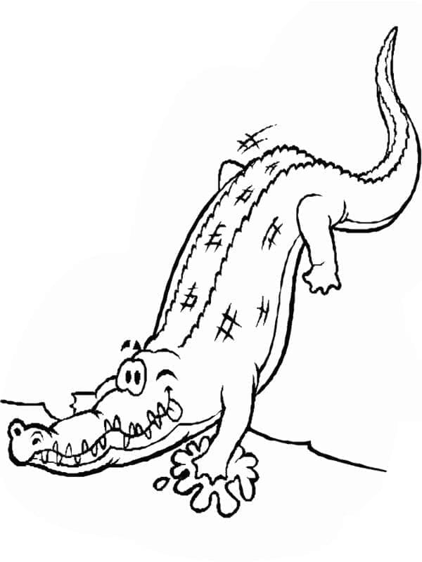 Tisknutelný Krokodýl omalovánka