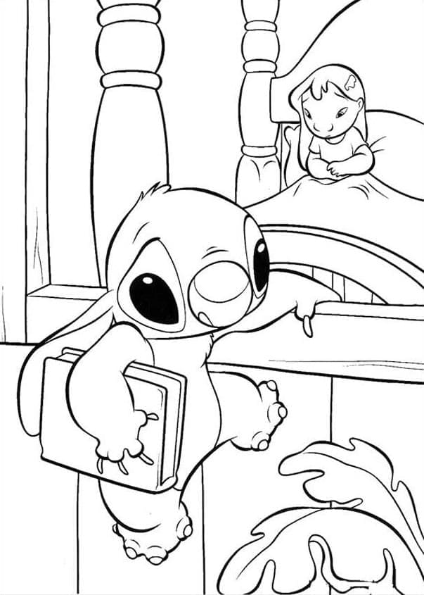 Tisknutelný Lilo a Stitch Obrázek omalovánka