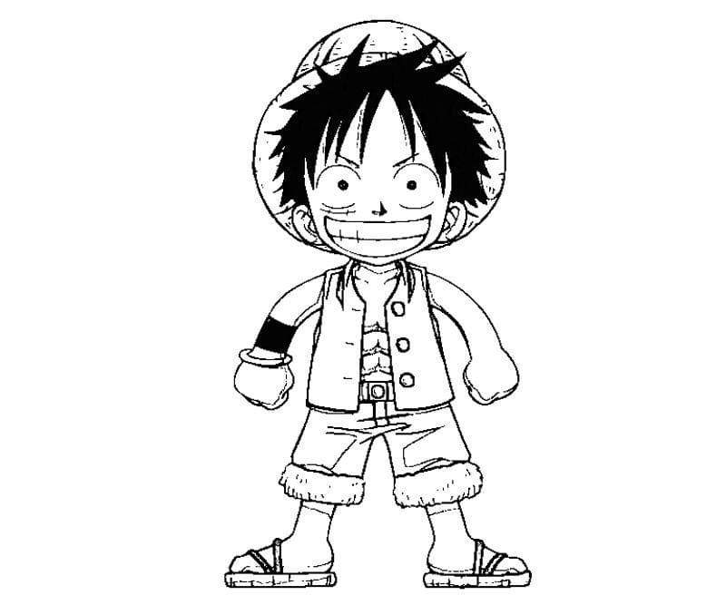 Tisknutelný Luffy Obrázek omalovánka