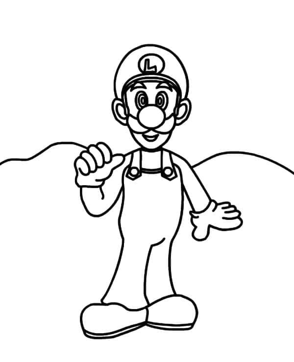 Tisknutelný Luigi Obrázek omalovánka