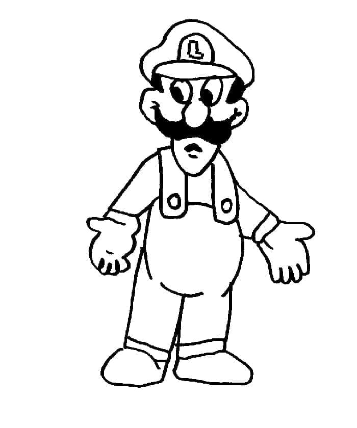 Tisknutelný Luigi omalovánka