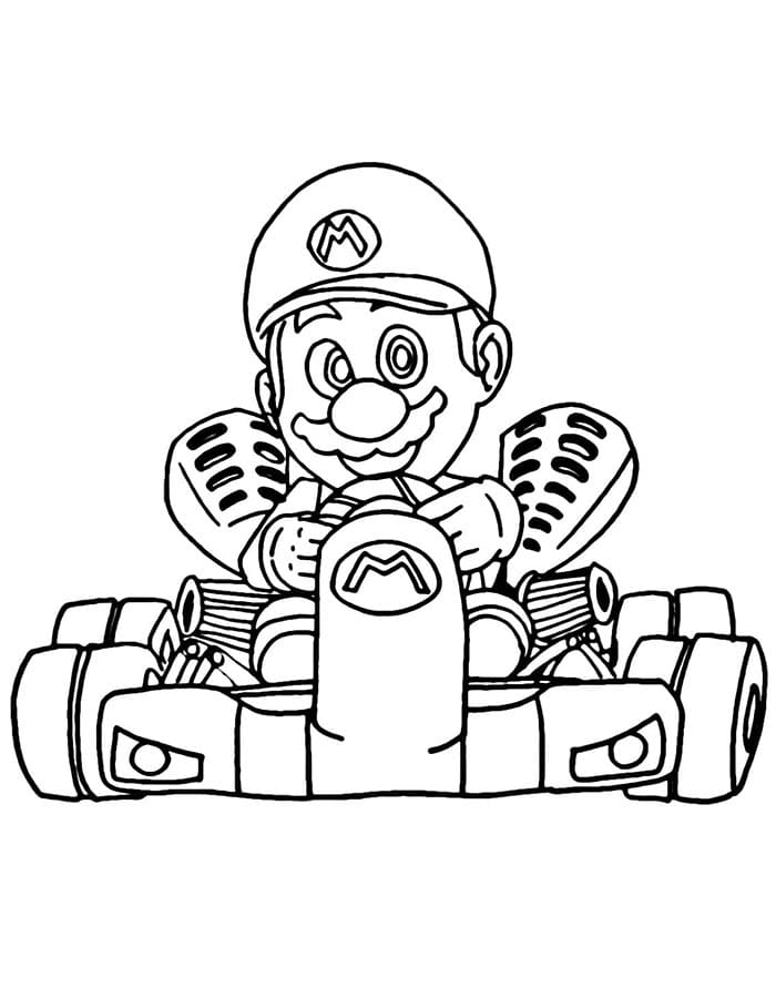 Mario Kart omalovánky