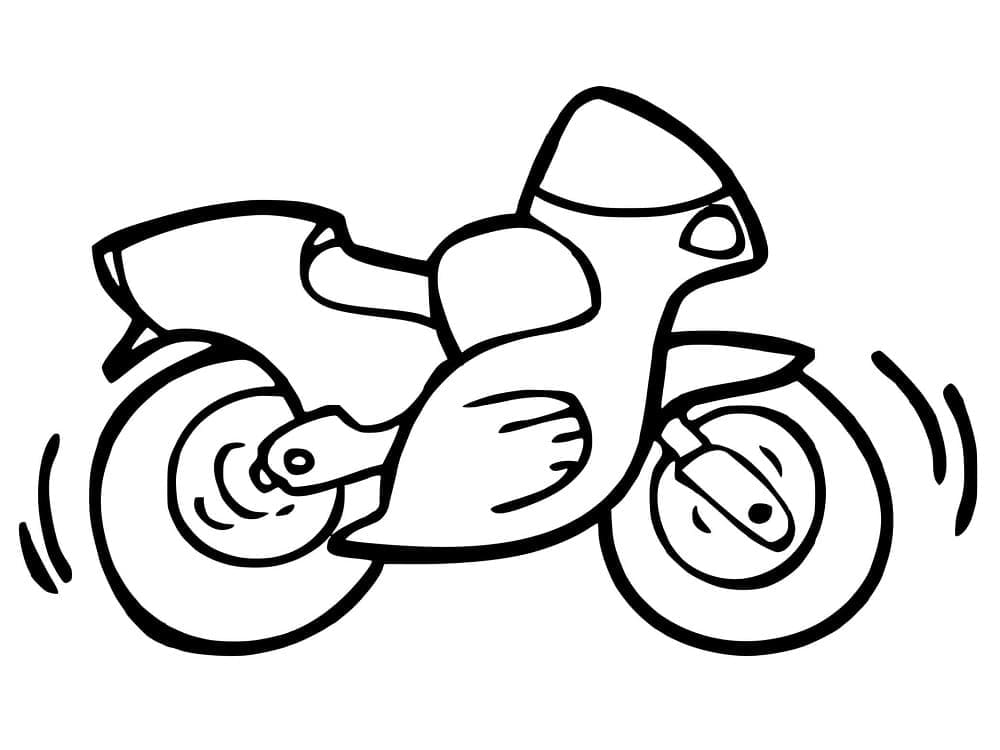 Tisknutelný Motocykl omalovánka