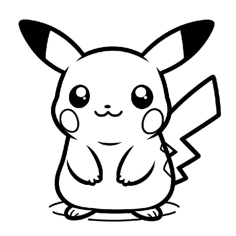 Tisknutelný Pikachu omalovánka