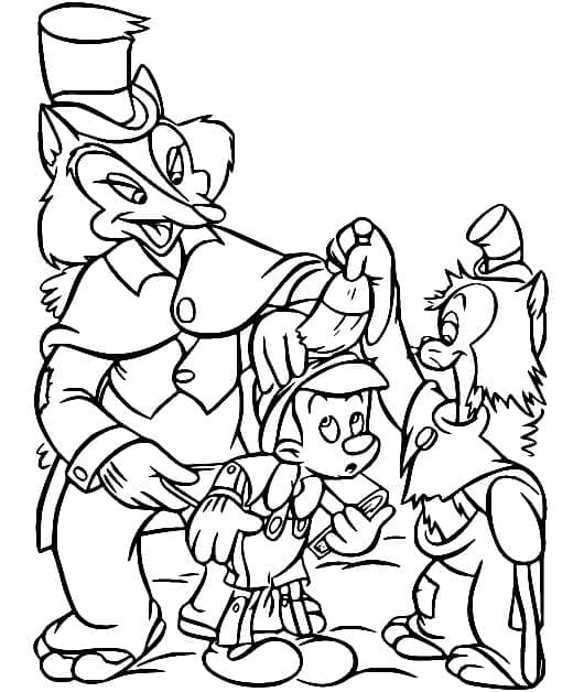 Tisknutelný Pinocchio Obrázek omalovánka