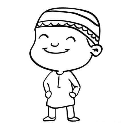 Tisknutelný Ramadán Obrázek pro Děti omalovánka