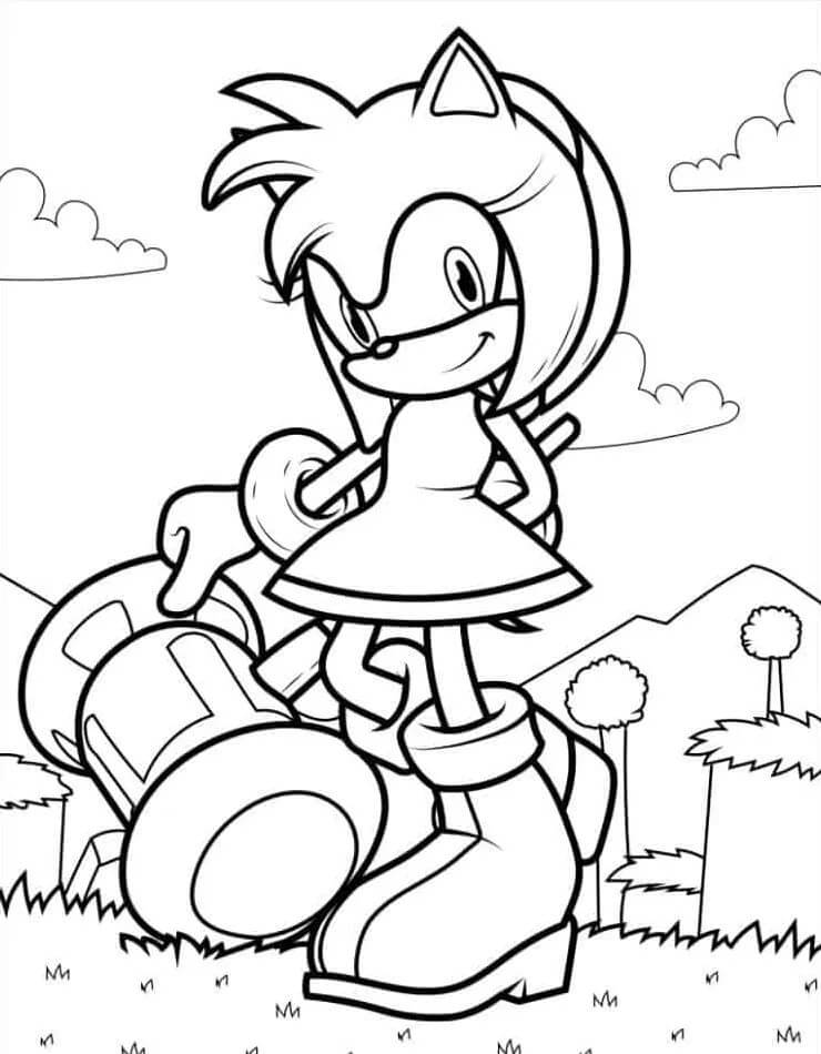 Tisknutelný Sonic Obrázek omalovánka