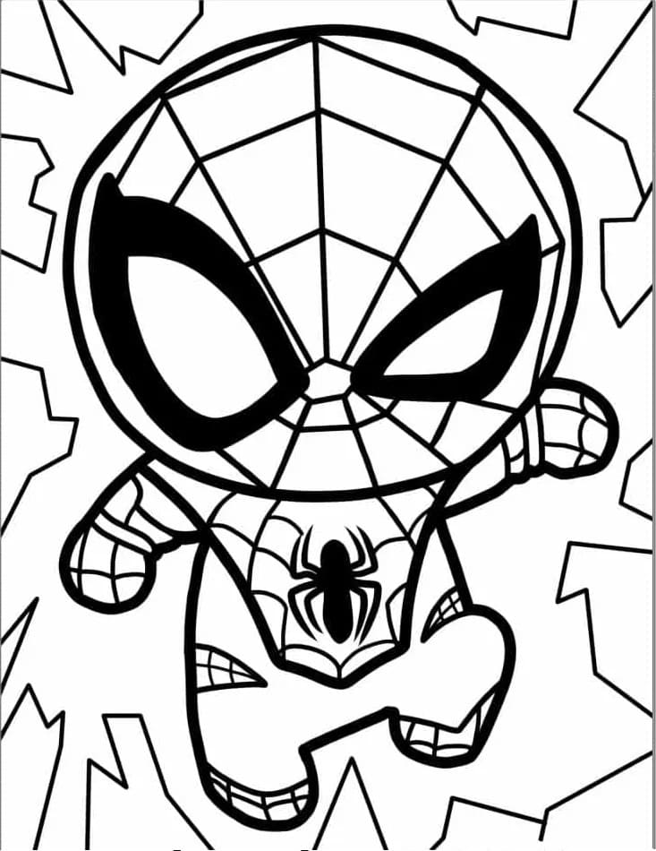 Tisknutelný Spiderman Obrázek omalovánka