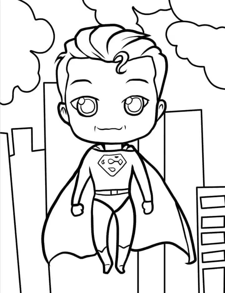 Tisknutelný Superman Obrázek pro Děti omalovánka