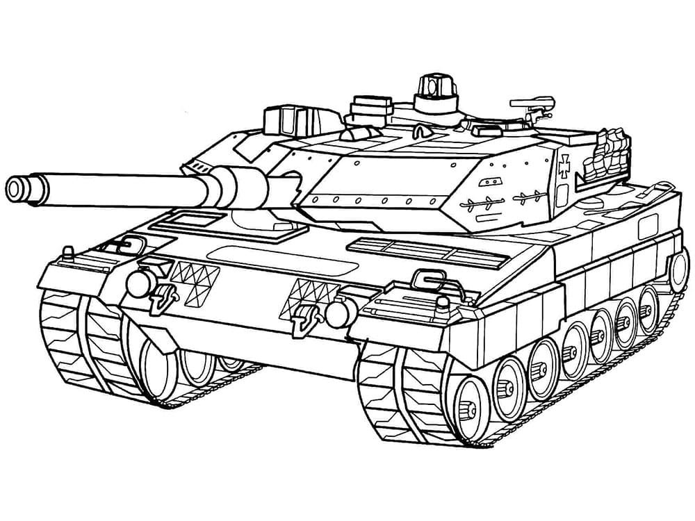 Tisknutelný Tank omalovánka