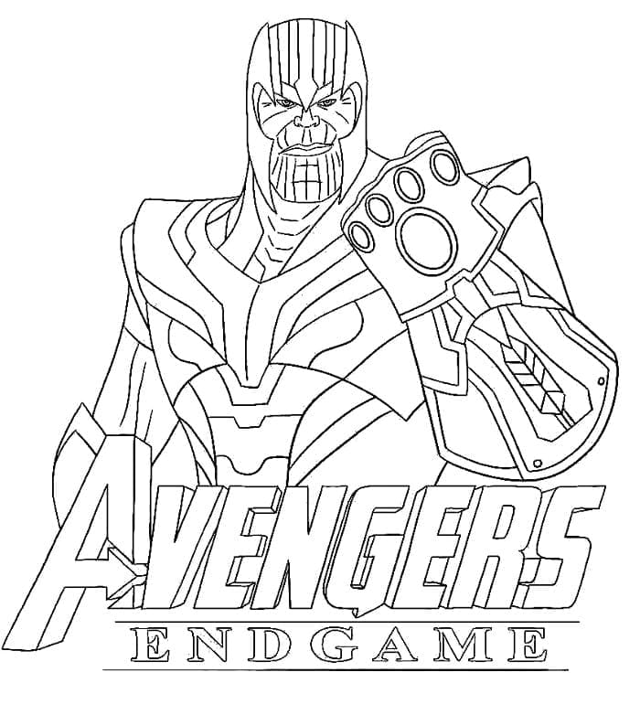Tisknutelný Thanos Obrázek omalovánka
