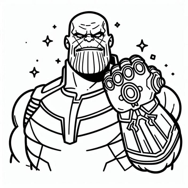 Tisknutelný Thanos omalovánka