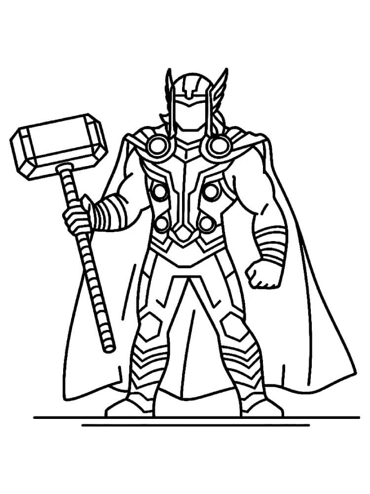 Tisknutelný Thor omalovánka