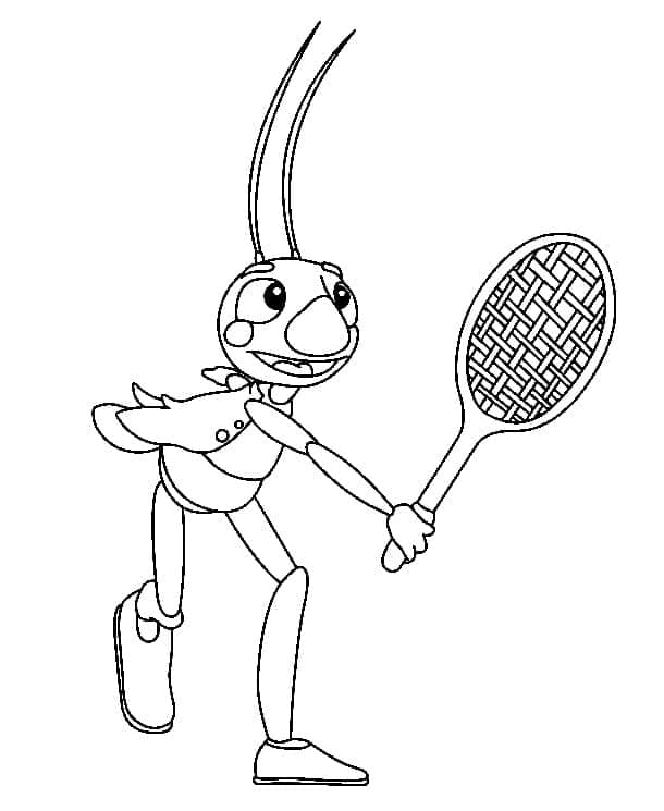Tisknutelný Zdarma Badminton omalovánka