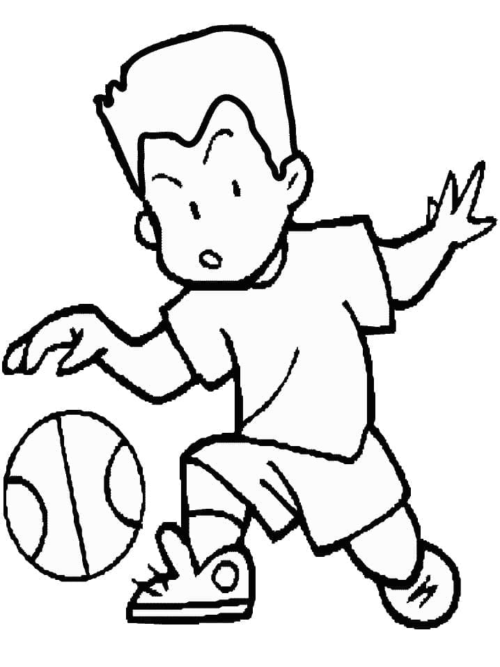 Tisknutelný Zdarma Basketbal omalovánka