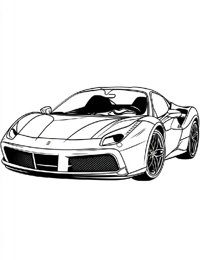 Tisknutelný Zdarma Ferrari omalovánka