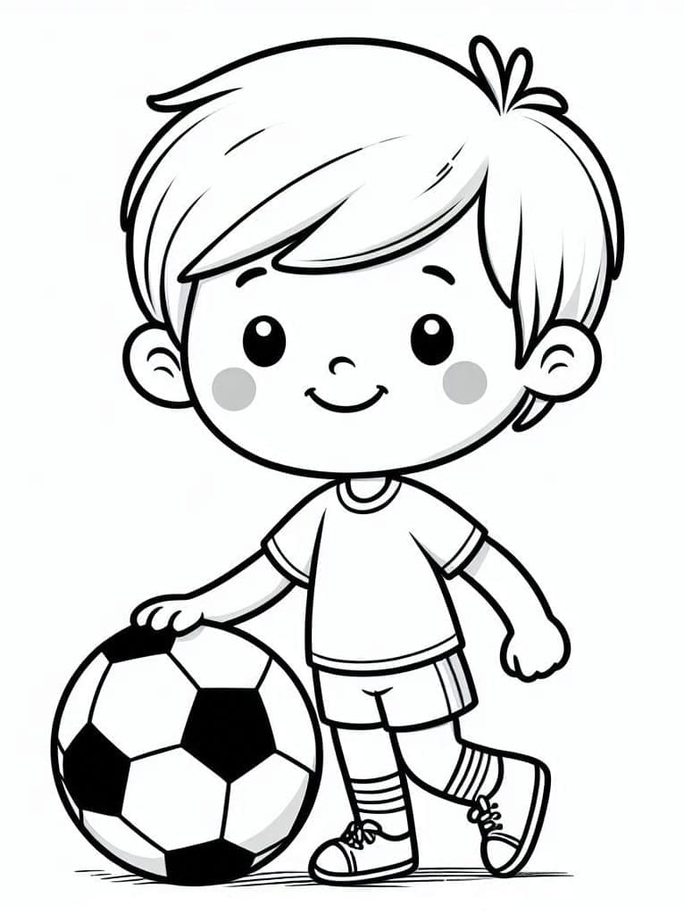 Tisknutelný Zdarma Fotbal omalovánka
