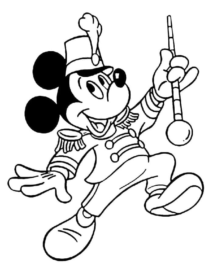 Tisknutelný Zdarma Mickey Mouse omalovánka
