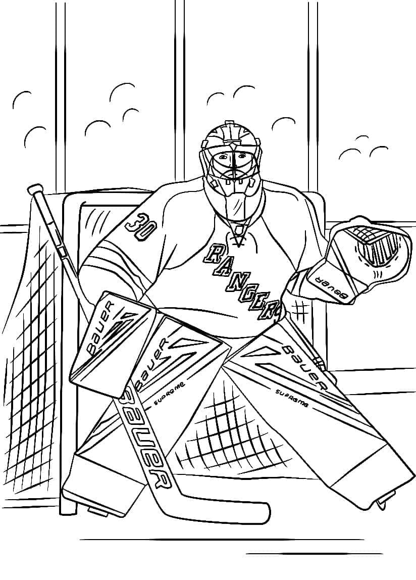Tisknutelný Zdarma NHL omalovánka
