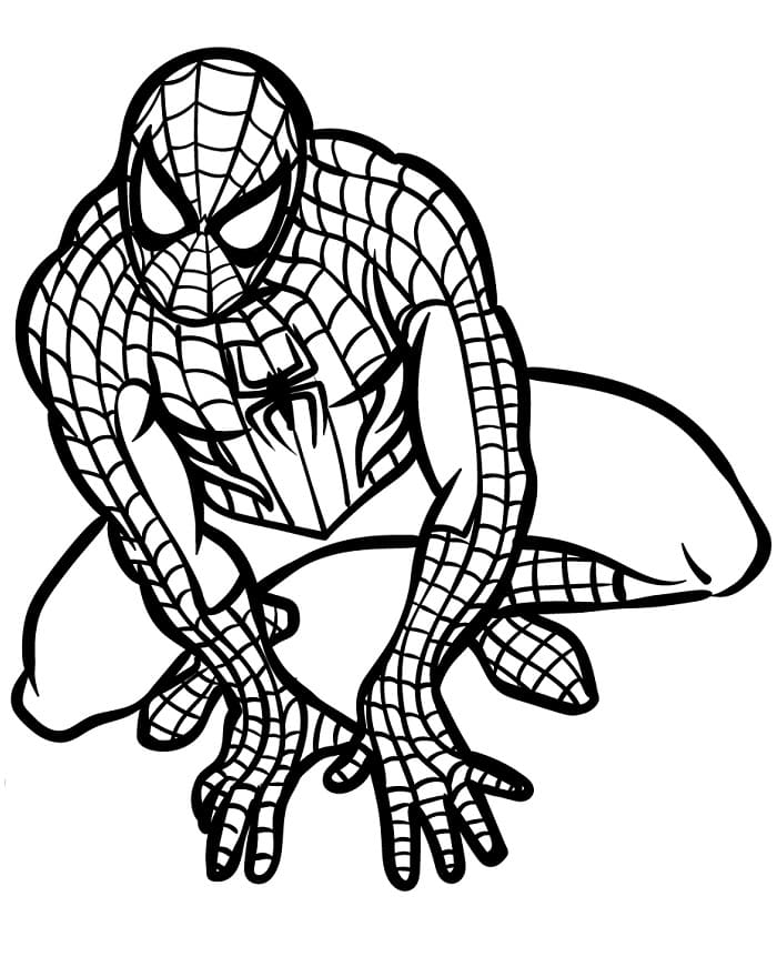 Tisknutelný Zdarma Spiderman omalovánka