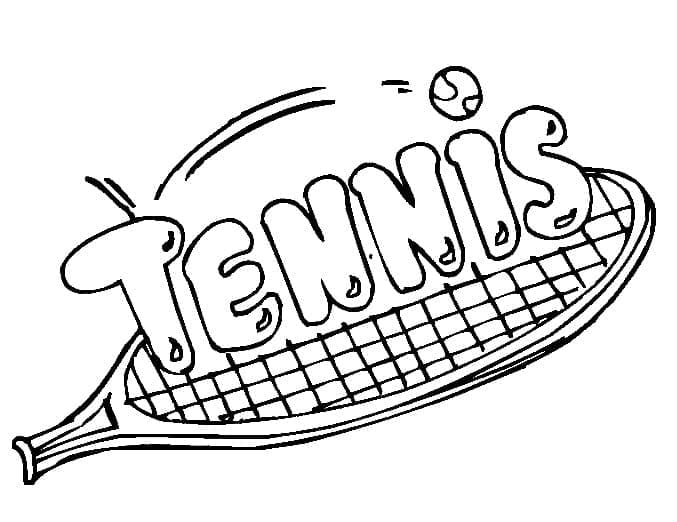Tisknutelný Zdarma Tenis omalovánka