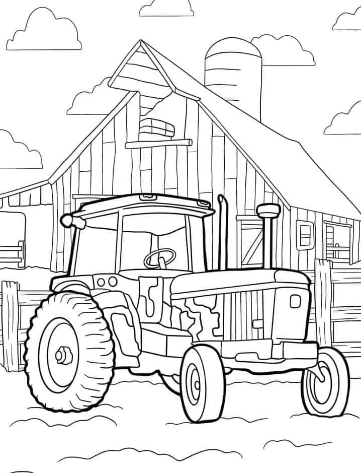 Tisknutelný Zdarma Traktor omalovánka