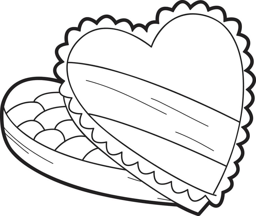 Tisknutelný Zdarma Valentýn omalovánka