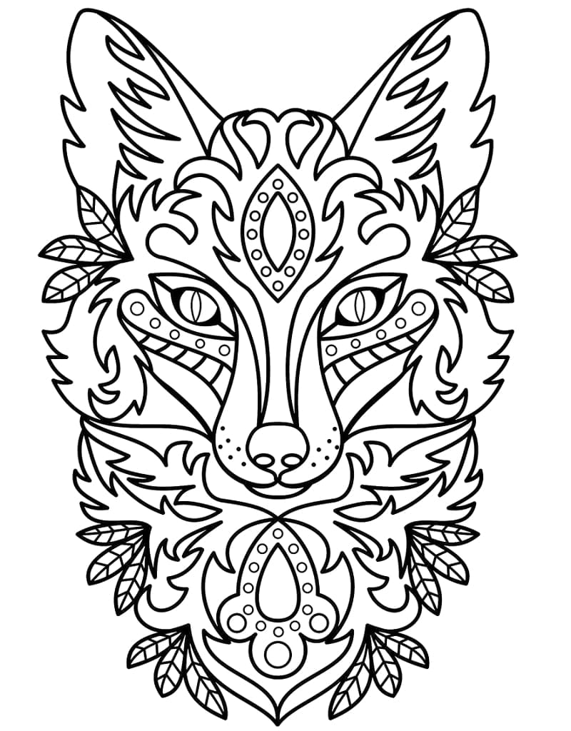 Tisknutelný Zentangle Obrázek pro Dospělé omalovánka