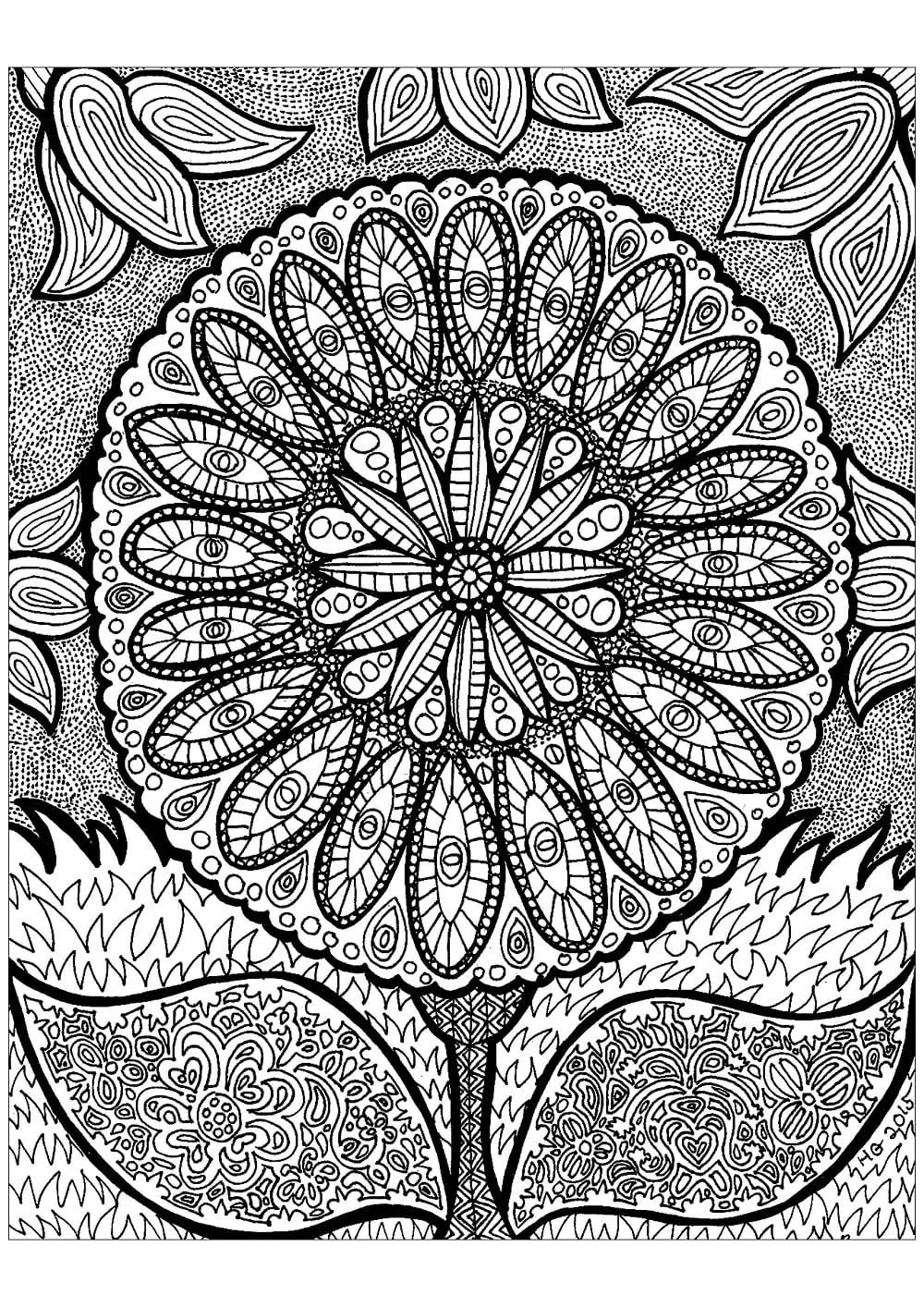 Tisknutelný Zentangle omalovánka
