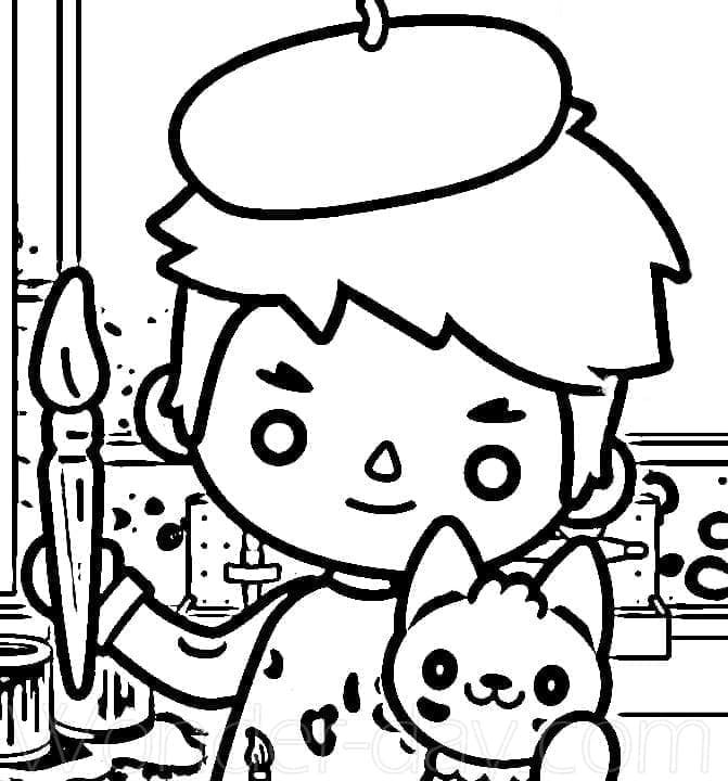 Toca Boca (9) omalovánka