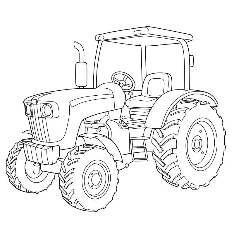 Traktor Tisknutelný omalovánka