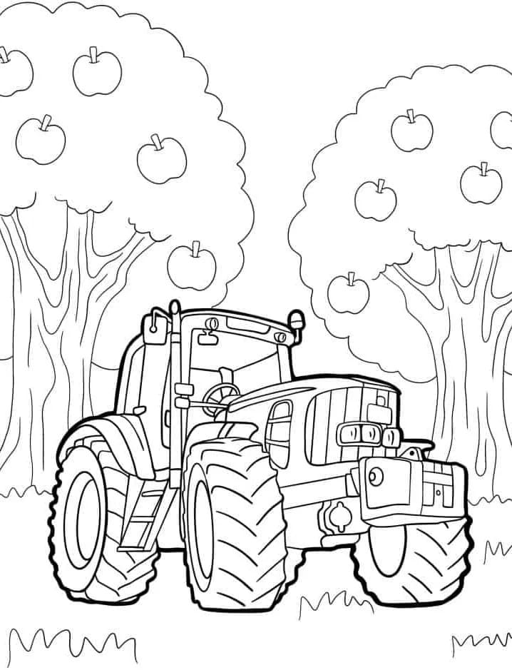 Traktor Vymalovatelné pro Děti omalovánka