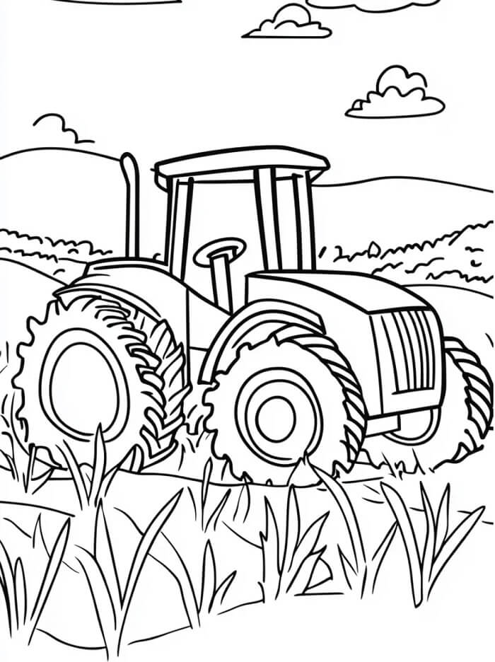 Traktor Zdarama omalovánka