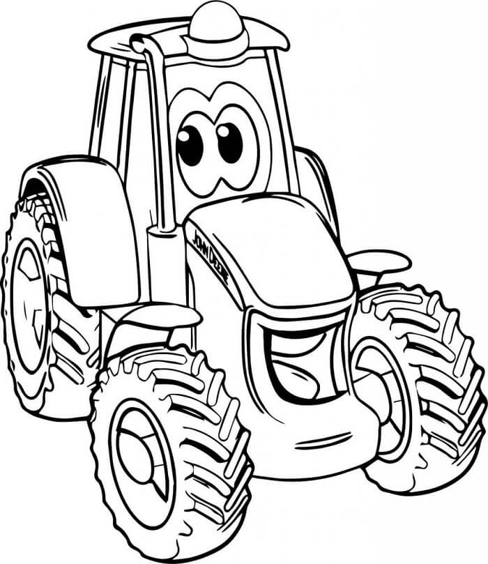 Traktor Zdarma Vymalovatelné Obrázek omalovánka
