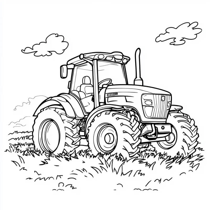 Traktor Zdarma pro Děti omalovánka