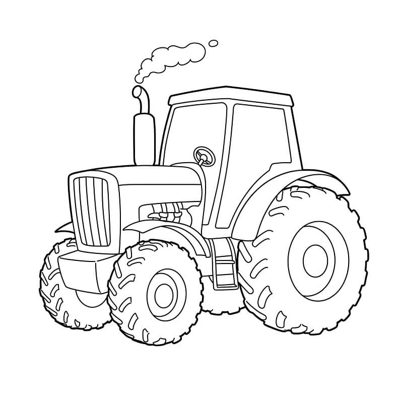 Traktor k Tisku omalovánka
