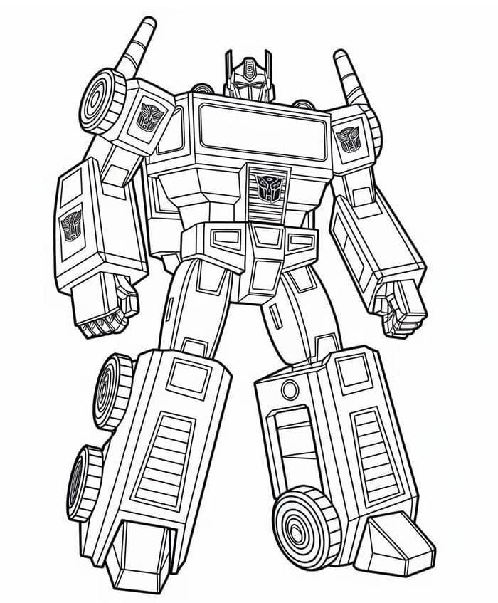 Transformers pro 4leté Děti omalovánka