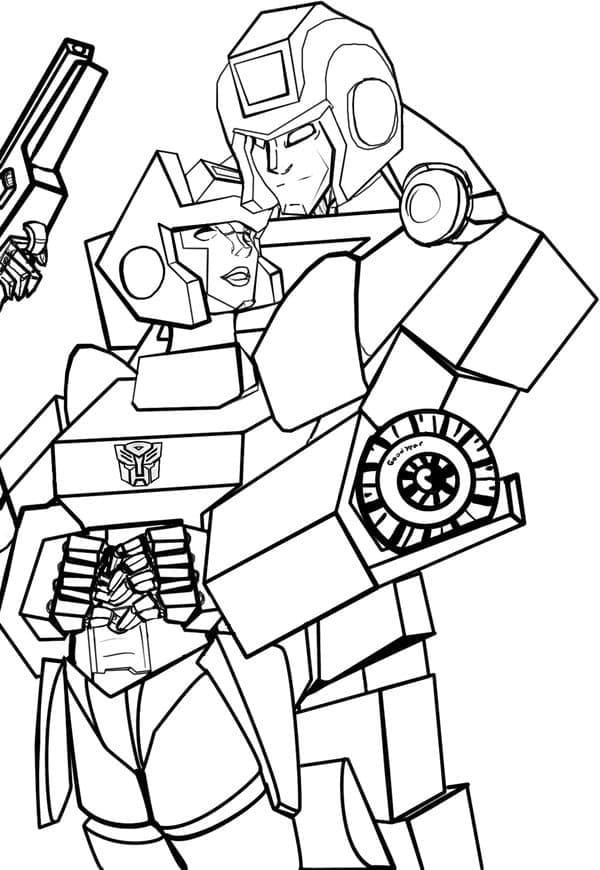 Transformers pro 5leté Děti omalovánka