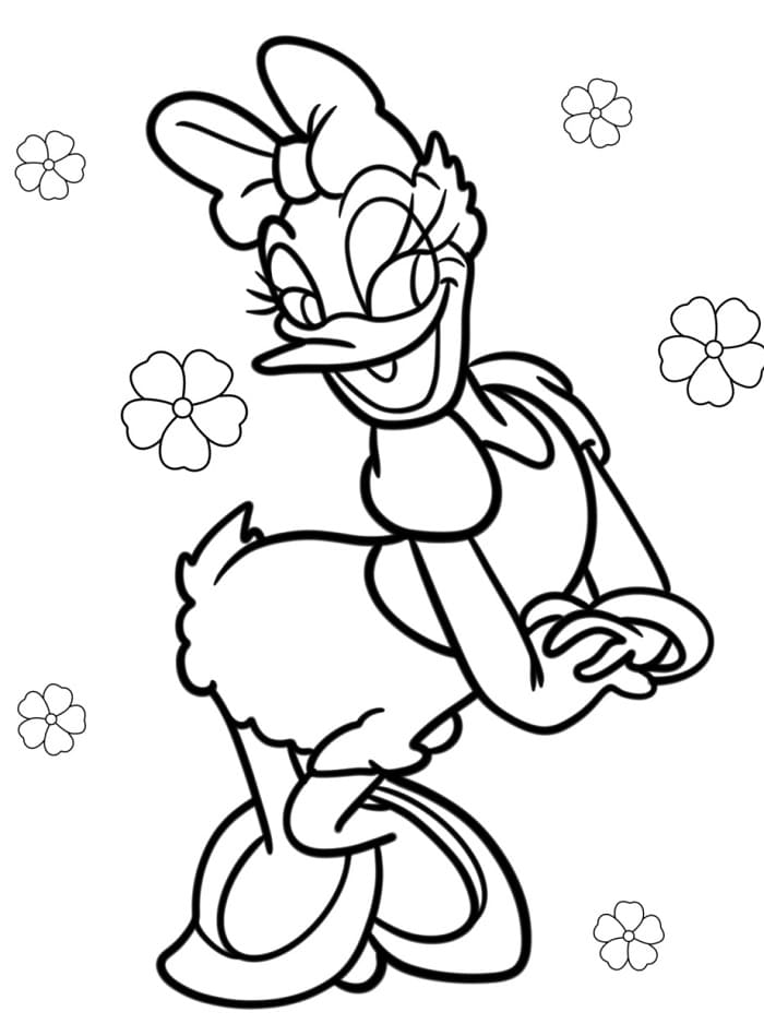 Kačka Daisy omalovánky