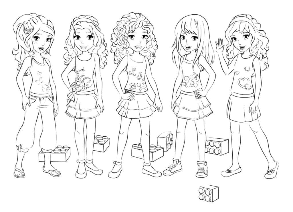 Úžasná Lego Friends omalovánka
