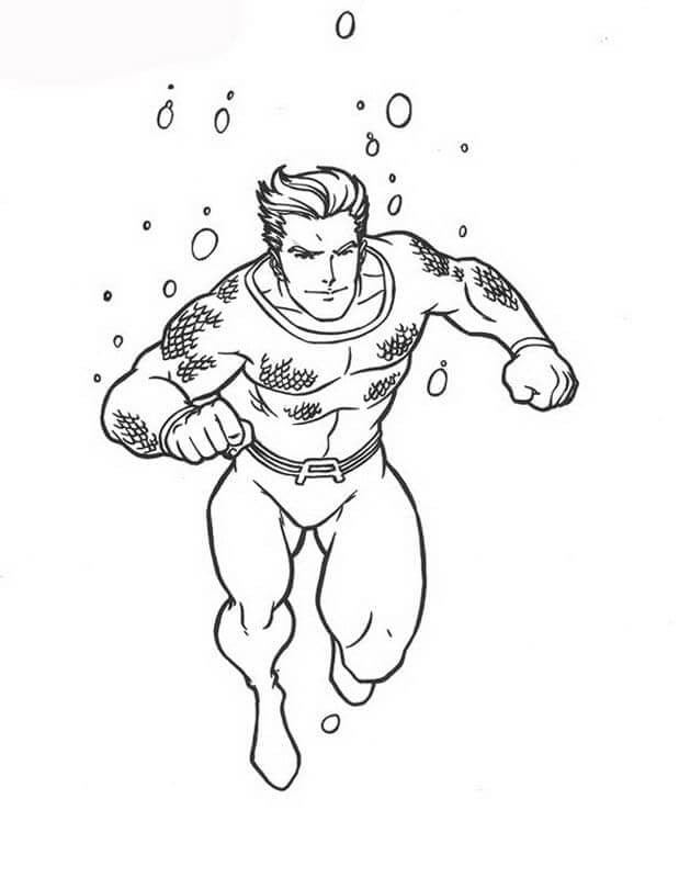 Úžasný Aquaman omalovánka