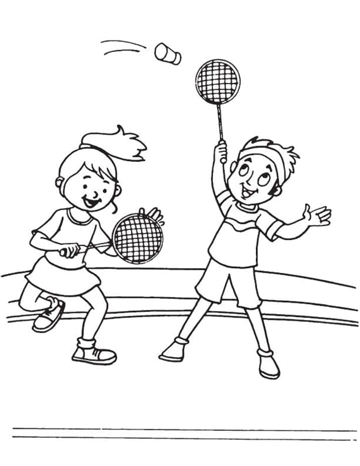 Úžasný Badminton omalovánka