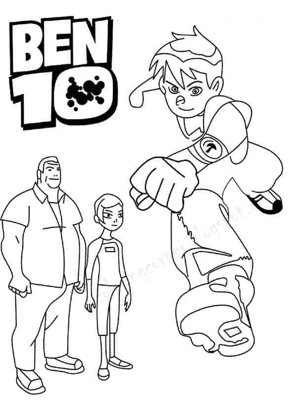 Úžasný Ben 10 omalovánka