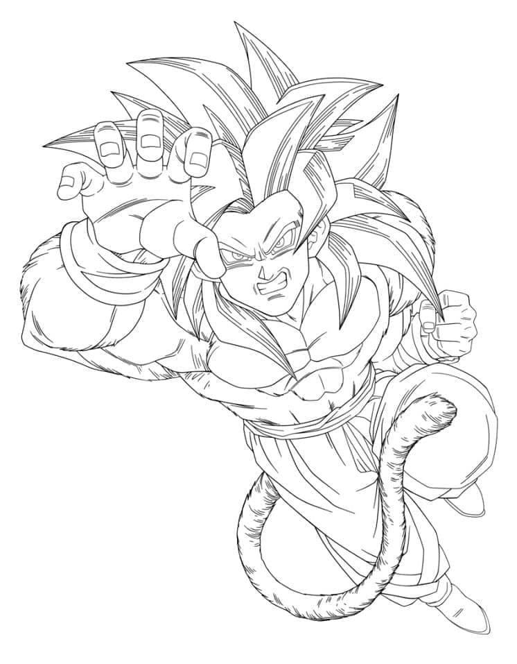 Úžasný Goku omalovánka