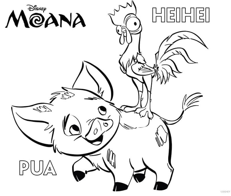Úžasný Odvážná Vaiana omalovánka