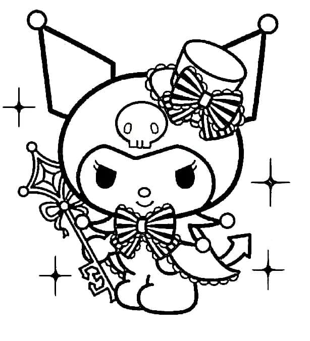 Velmi Roztomilá Kuromi omalovánka