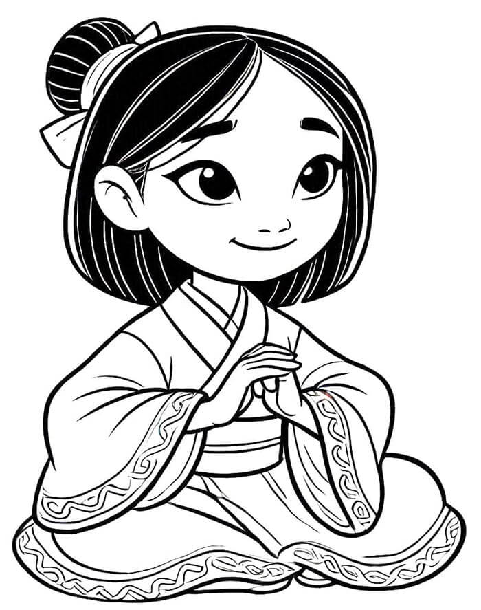 Velmi Roztomilá Mulan omalovánka
