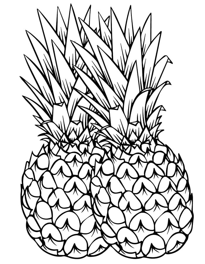 Velmi Roztomilý Ananas omalovánka