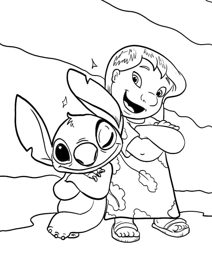 Velmi Roztomilý Lilo a Stitch omalovánka